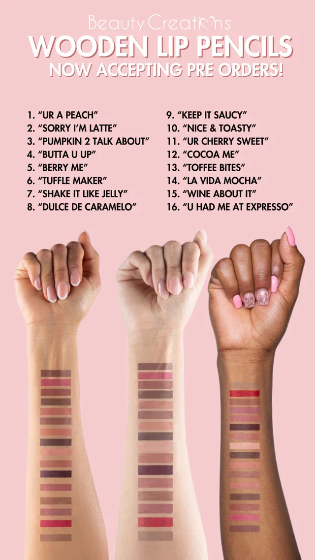 Beauty Creations Wooden Lápiz de labios - Image 7
