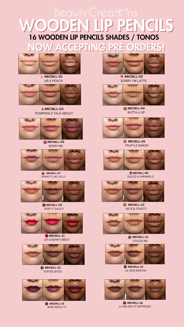 Beauty Creations Wooden Lápiz de labios - Image 9