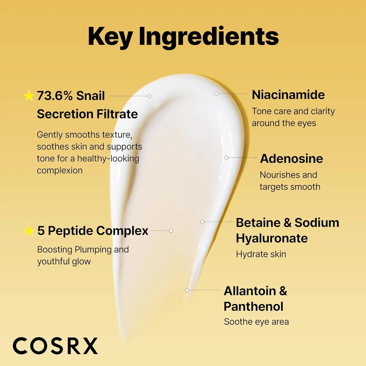 COSRX Snail Mucin Peptide Under Eye Cream 25ml 73.7% de mucina de caracol y niacinamida, crema de ojos antienvejecimiento - Image 8