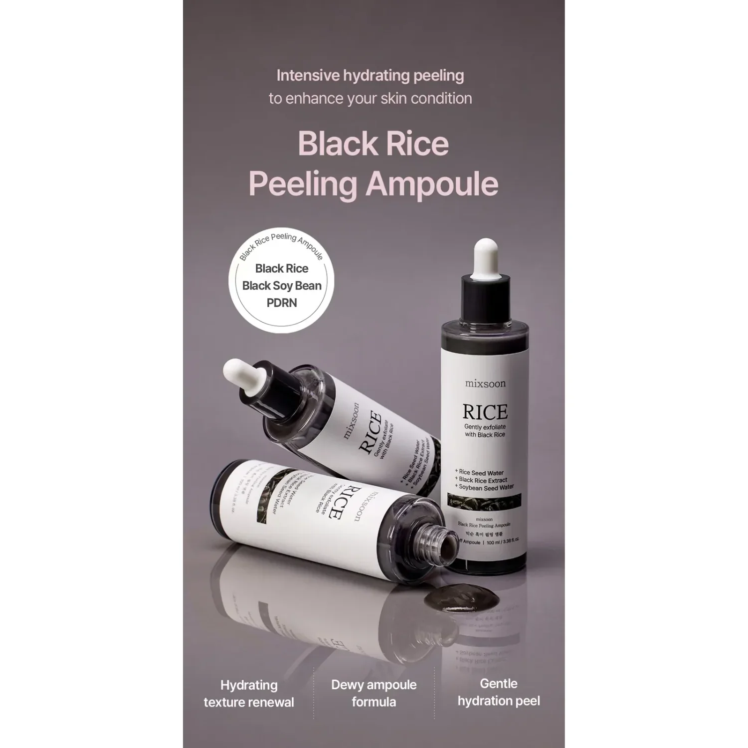Mixsoon Black Rice Peeling Ampoule 100ml - Image 4