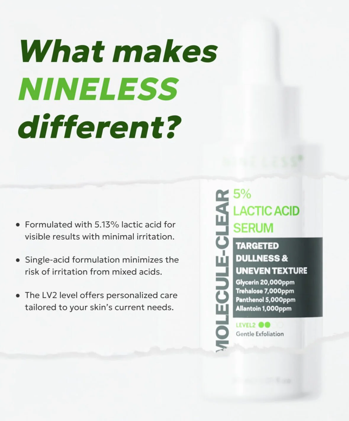 Nineless Molecule-Clear 5% Lactic Acid Serum 30ml - Image 6