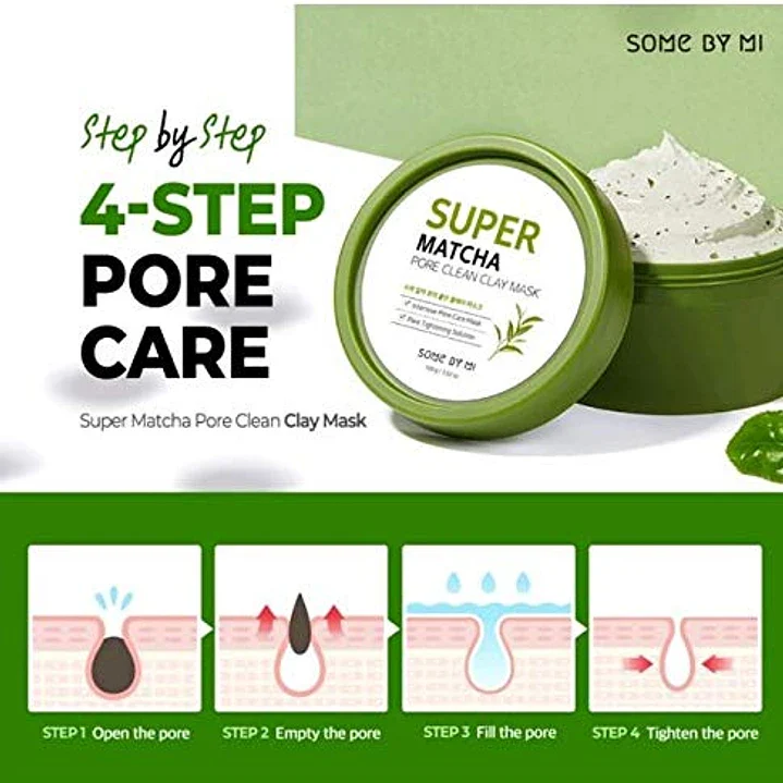 SOMEBYMI Super Matcha Pore Clean Clay Mask-Mascarilla facial para poros 100ml - Image 16