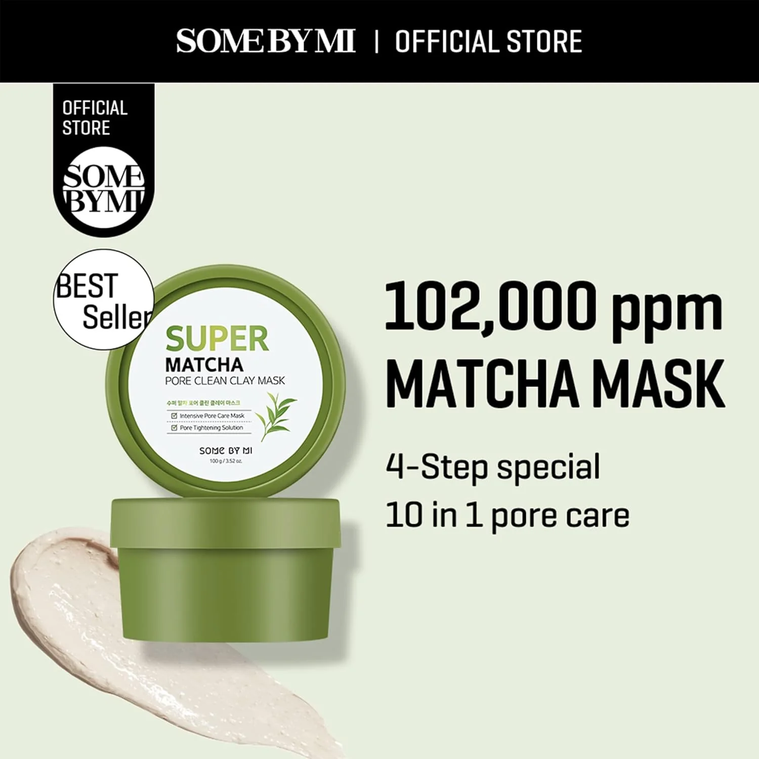 SOMEBYMI Super Matcha Pore Clean Clay Mask-Mascarilla facial para poros 100ml - Image 8