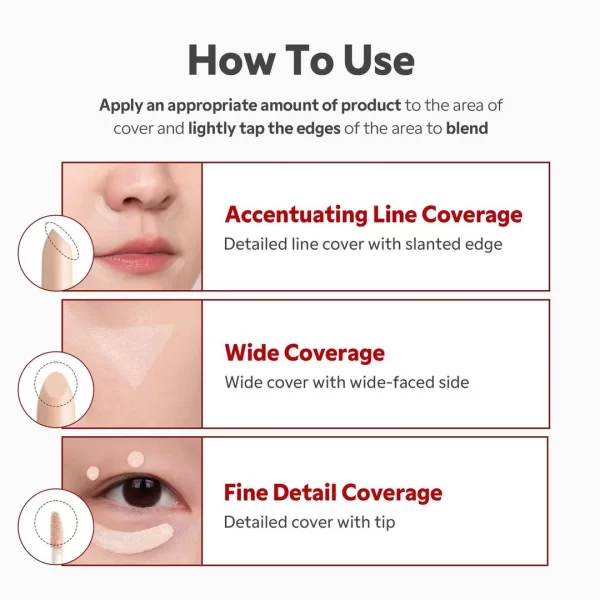 TIRTIR Glide&Hide - Corrector Textura cremosa, oculta ojeras y arrugas, fórmula dual - Image 7