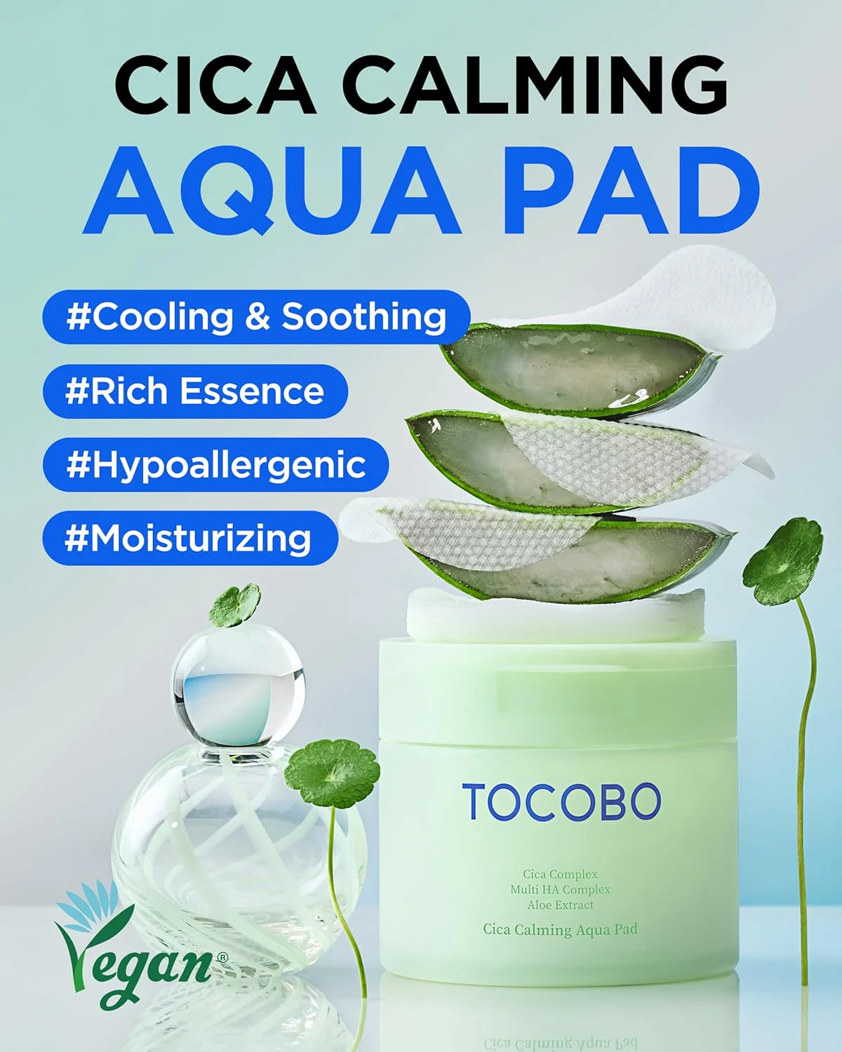 Tocobo CICA Calming Aqua Toner Pad 60pads - Image 9